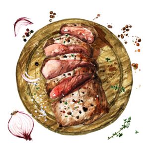 Fleisch auf Brett Fleisch auf Brett