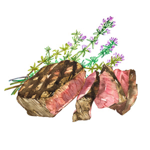 Steak with thyme Steak with thyme
